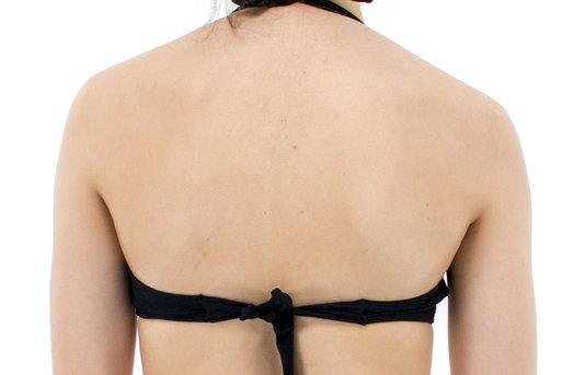 Bustiê Biquíni Bojo Frente Única Liso Preto