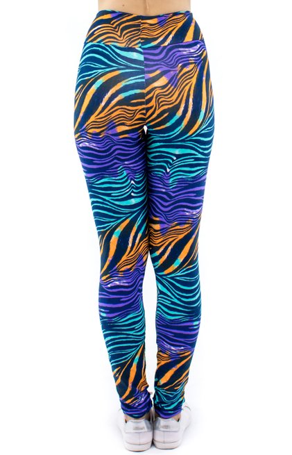Calça Legging Carol Suplex Estampa Animal Azul