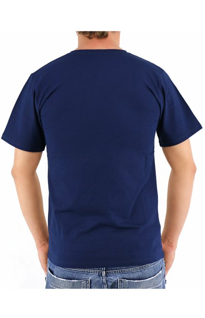 Camiseta Manga Curta Malha Lisa Azul Marinho