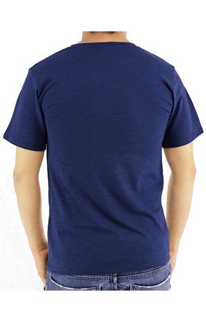 Camiseta Manga Curta Malha Flamê Lisa Azul Marinho