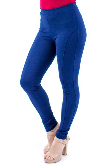 Calça Keli Montaria Lisa Azul Marinho