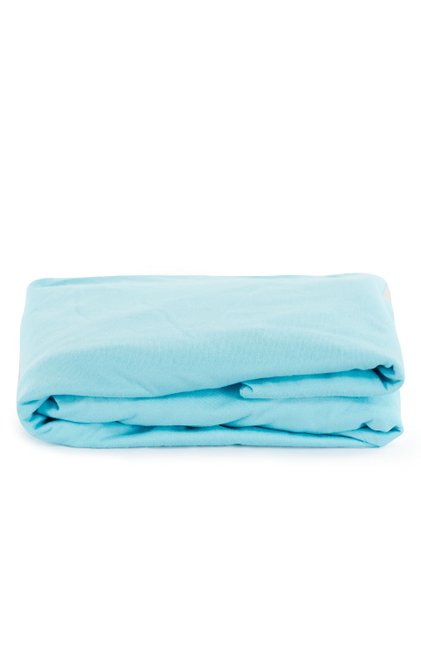 Lençol Malha Solteiro 140 x 240 cm Azul Claro