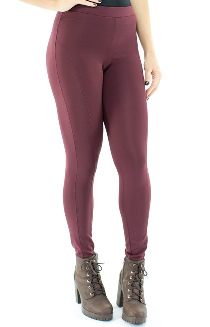 Calça Keli Montaria Lisa Bordô