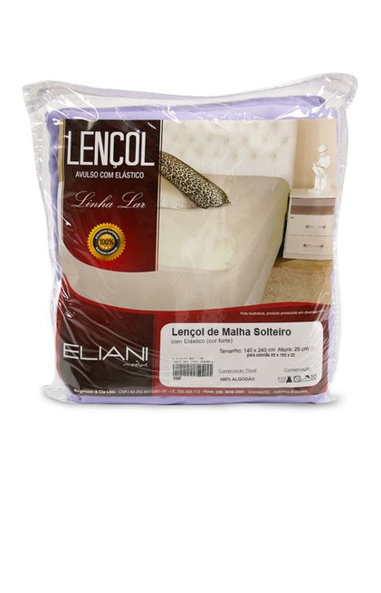 Lençol Malha Solteiro 140 x 240 cm Lilás