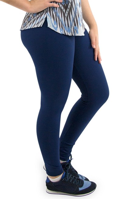 Calça Legging Bruna Lisa Azul Marinho
