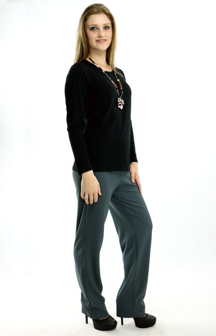 Calça Feminina Ottoman Cinza