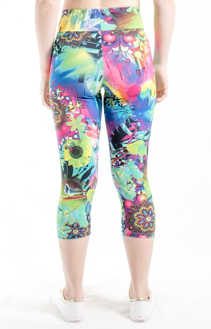 Calça Corsário Estampa Mandala Azul
