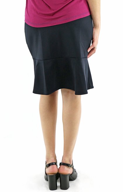 Saia Peplum Ponto Roma Preta