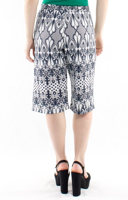 Bermuda Pantacourt Jacquard Estampa Portuguesa