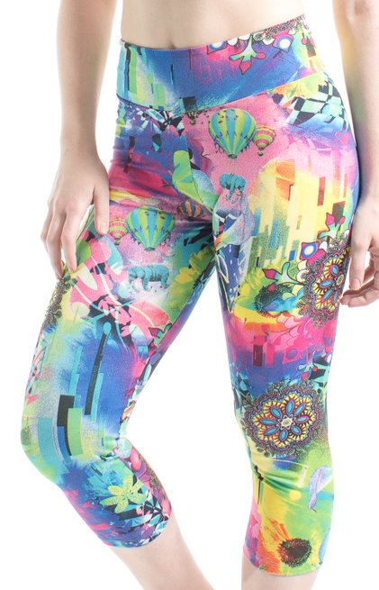 Calça Corsário Estampa Mandala Azul