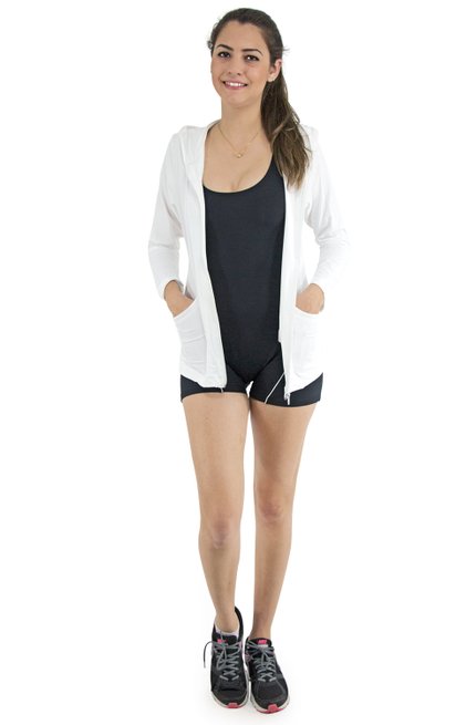 Jaqueta Tela Fitness Branca