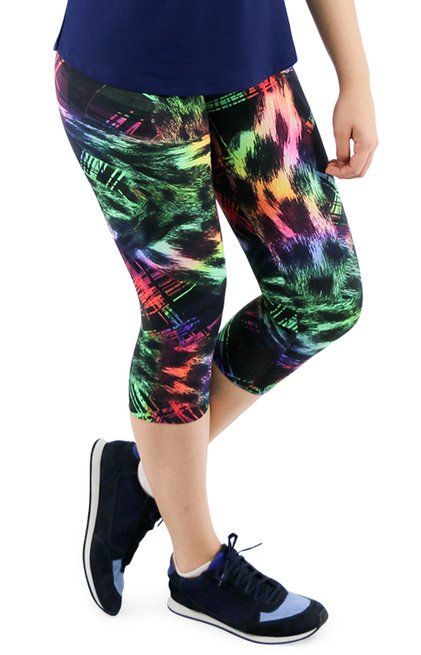 Calça Corsário Estampa Tigrado Colorido