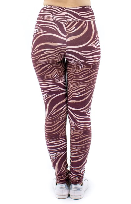 Calça Legging Carol Suplex Estampa Animal Marrom