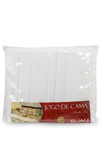 Jogo de cama tecido 200 Fios casal 4pcs Branco