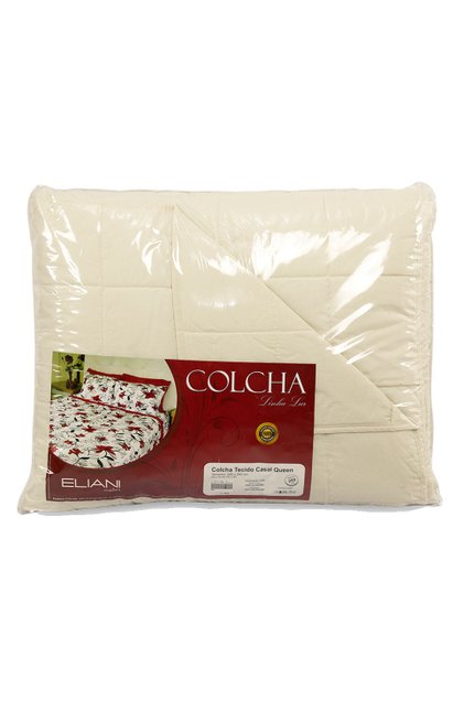 Colcha Tecido Casal Queen 240X250 Creme