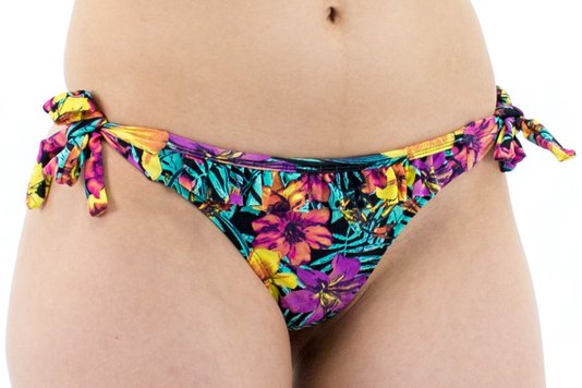 Calcinha Biquíni Fio Babado Estampa Floral