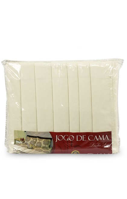 Jogo de cama tecido 200 Fios casal 4pcs Creme