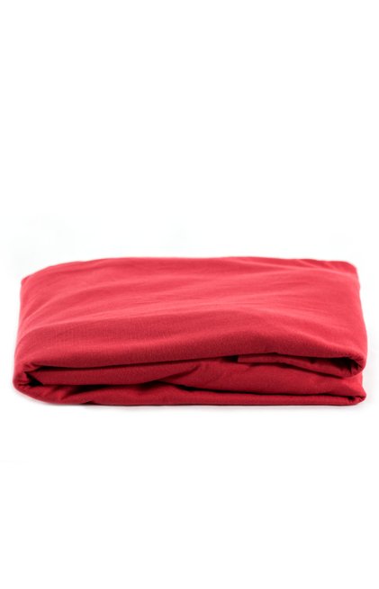 Lençol Malha Solteiro 140 x 240 cm Vermelho