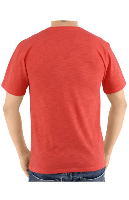 Camiseta Manga Curta Malha Flamê Lisa Laranja