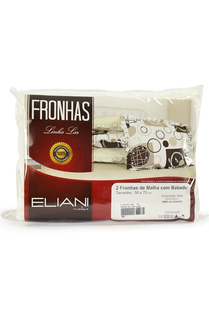 Fronha Malha com Babado Lisa Creme (Par)