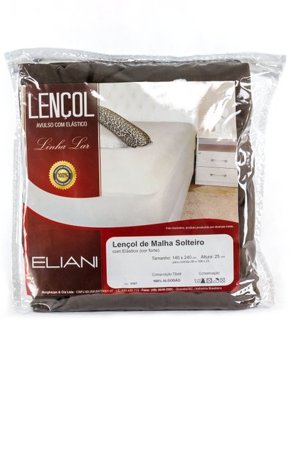 Lençol Malha Solteiro 140 x 240 cm Marrom