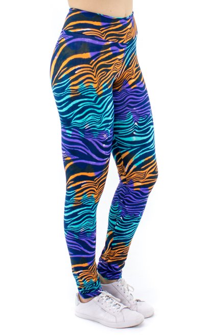 Calça Legging Carol Suplex Estampa Animal Azul