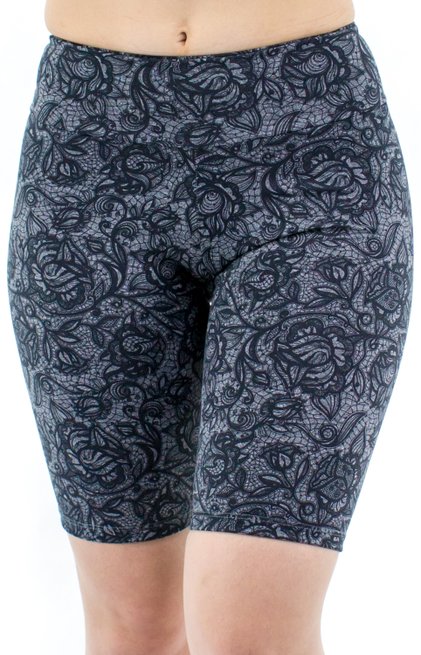Bermuda Suplex Proteção UV50+ Estampa Floral Cinza