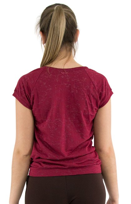 Blusa Edineia Manga Curta Flamê Vermelha