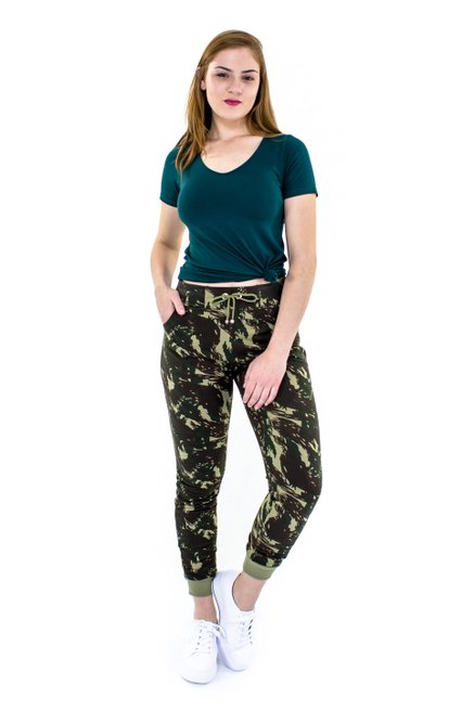 Blusa Manga Curta Básica Rute Viscolycra Lisa Verde Militar