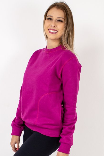 Blusão Laura Feminino Liso Rosa