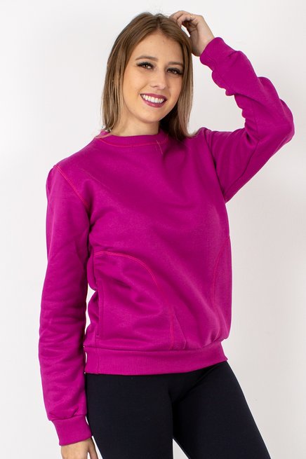 Blusão Laura Feminino Liso Rosa