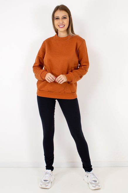 Blusão Laura Feminino Liso Telha