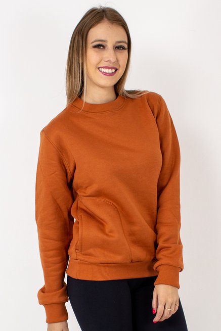Blusão Laura Feminino Liso Telha
