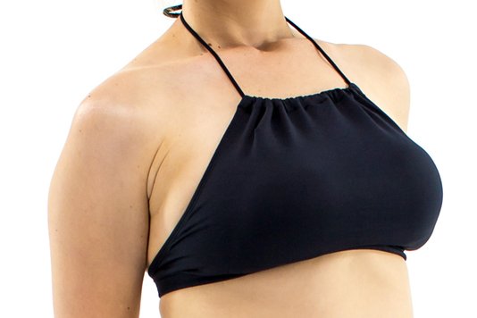 Bustiê Cropped Bojo Liso Preto