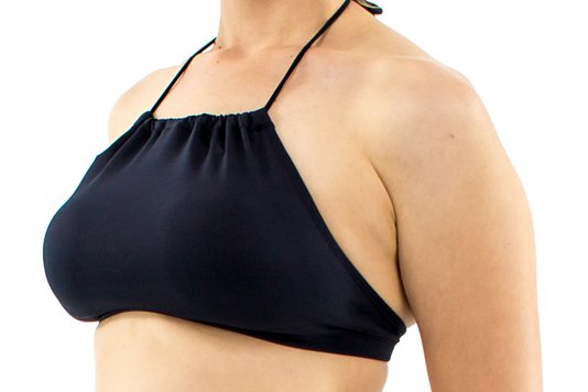 Bustiê Cropped Bojo Liso Preto