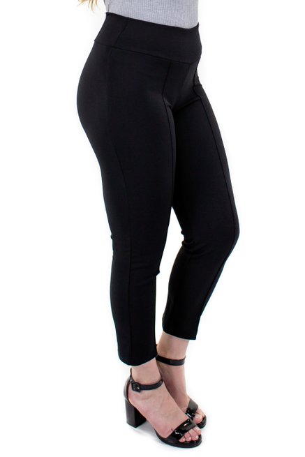 Calça Cigarrete Friso Lisa Preta