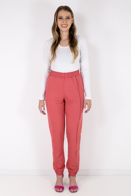 Calça Feminina Jake Moletinho Salmão