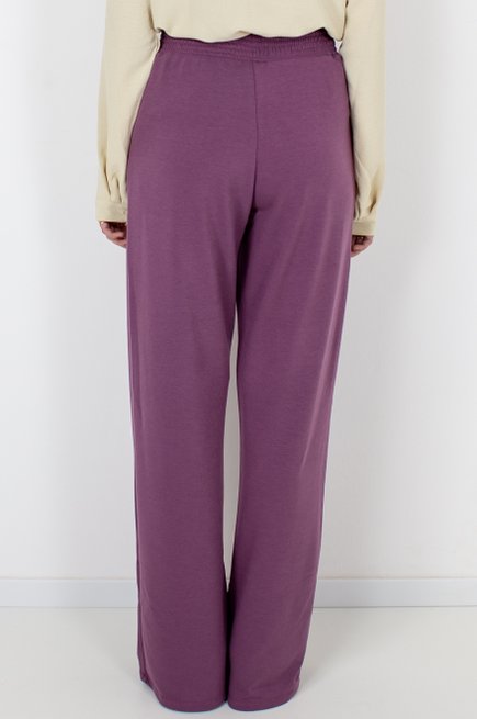 Calça Feminina Moletinho Careca Lisa Roxa