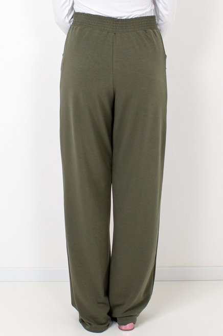 Calça Feminina Moletinho Careca Lisa Verde Escuro
