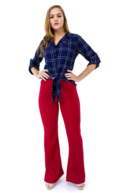 Camisete Cropped Manga 3/4 Estampa Geométrica Azul
