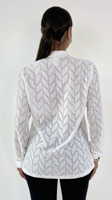Camisete Laura Renda Lisa Branca