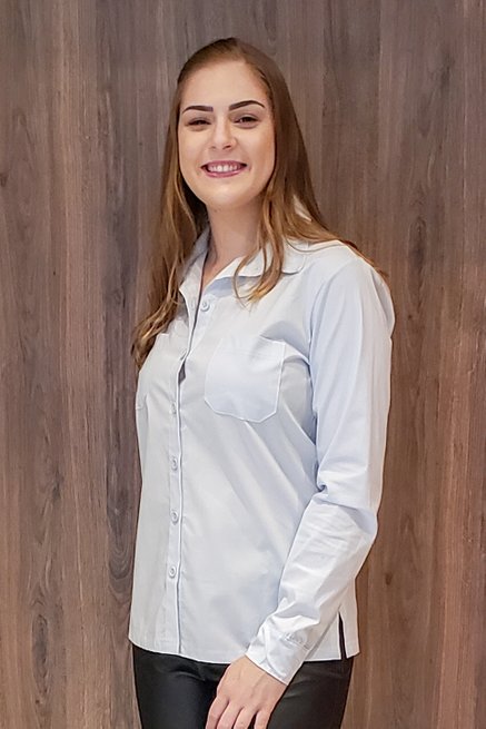 Camisete Manga Longa Laura Lisa Azul Bebê