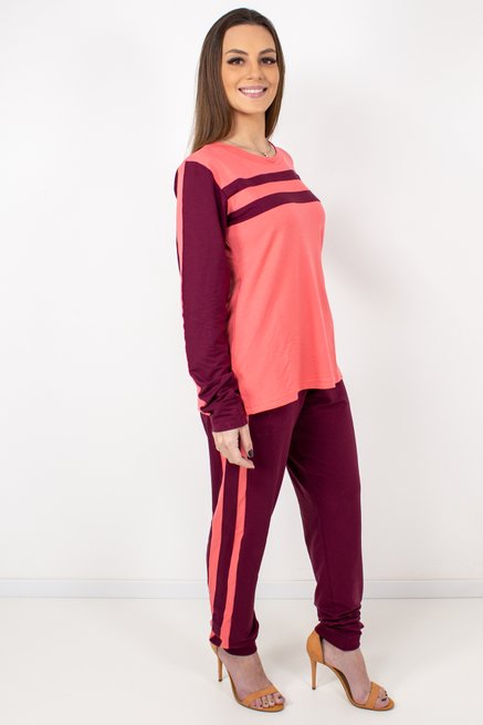 Conjunto Feminino Bernadete Manga Longa