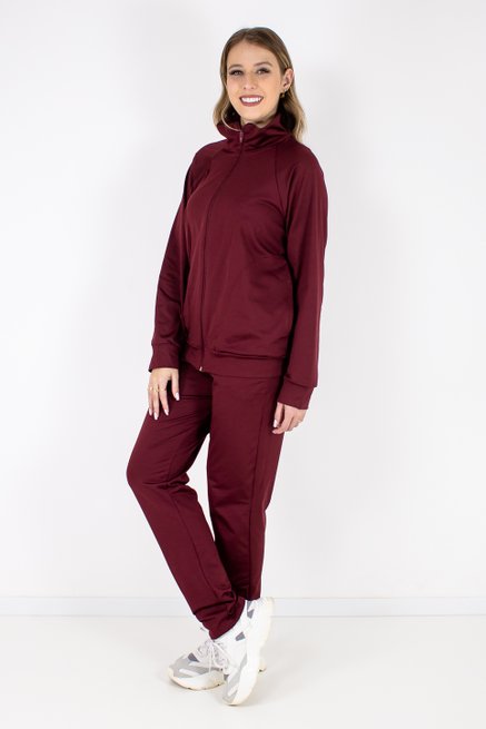 Conjunto Feminino Manga Longa Térmico Bordô