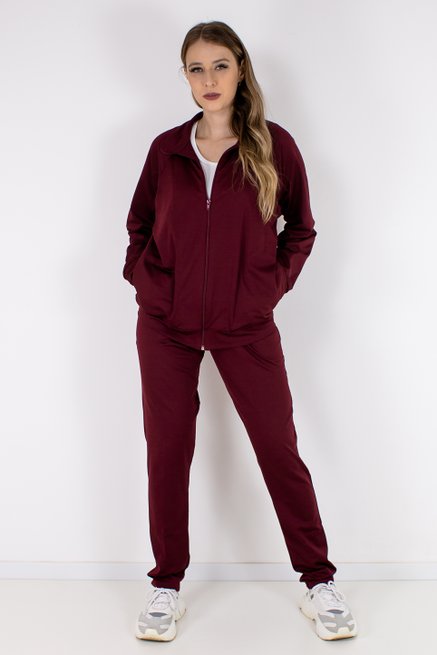Conjunto Feminino Manga Longa Térmico Bordô