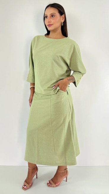 Conjunto Feminino Michelly Liso Verde