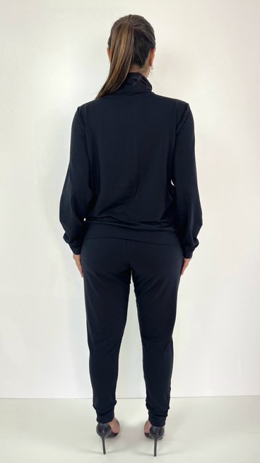 Conjunto Feminino Moletinho Milena Liso Preto