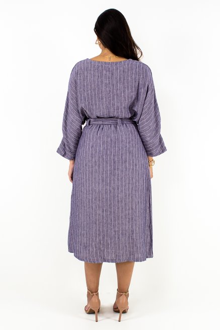 Conjunto Feminino Risca de Giz em Linho