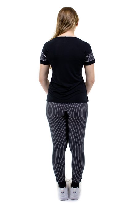 Conjunto Manga Curta Malha Viscolycra Preto