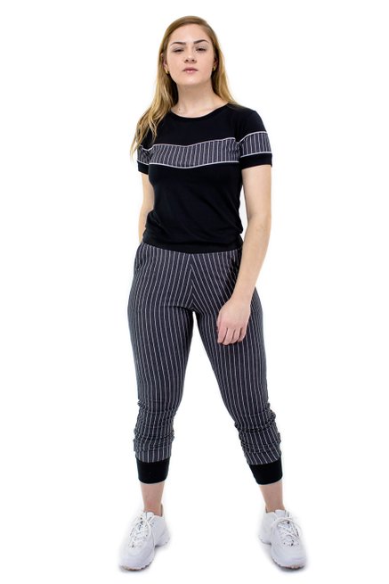 Conjunto Manga Curta Malha Viscolycra Preto